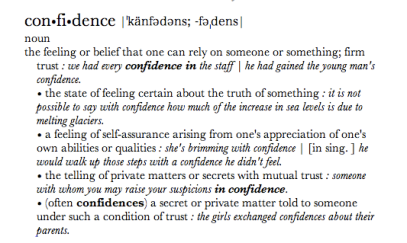 Definition of Confidence